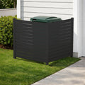Kozyard Outdoor Trash Bin Enclosure - Stylish White Privacy Screen, Made of Durable Wood-Plastic Composite (WPC), Conceals Garbage Bins While Preserving Outdoor Aesthetic & Functionality
