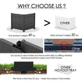 Kozyard heavy-duty outdoor privacy screen and AC unit fence enclosure features durable HDPE panels, reinforced aluminum posts, mortise and tenon connections and stable foot trays for dependable installation. This outdoor air conditioner screen provides a sturdy privacy fence solution for hiding HVAC units, trash cans, pool equipment and utilities in backyards, gardens, patios and residential outdoor spaces.