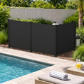 Kozyard Outdoor Trash Bin Enclosure - Stylish Privacy Screen, Made of Durable Wood-Plastic Composite (WPC), Conceals Garbage Bins While Preserving Outdoor Aesthetic & Functionality

