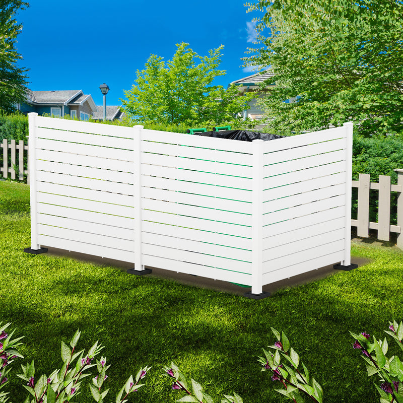 Kozyard 50"W x 47"H Outdoor Privacy Screens - Air Conditioner Fence Panels, Pool Equipment Enclosure, Trash Can Screens Fence Kit for Outside Backyard Patio