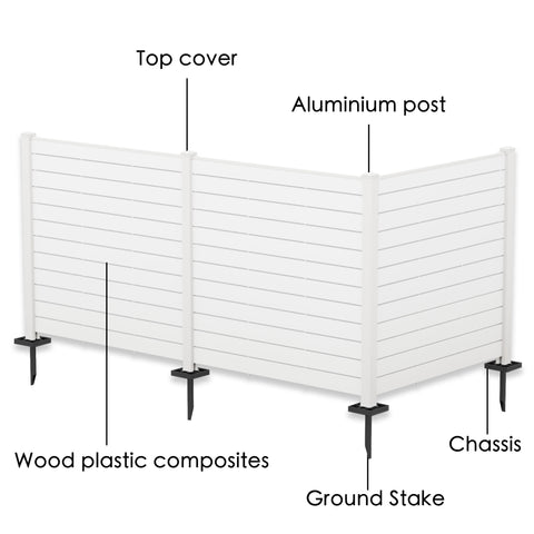 Kozyard 50"W x 48"H Outdoor Privacy Screens - Air Conditioner Fence Panels, Pool Equipment Enclosure, Trash Can Screens Fence Kit