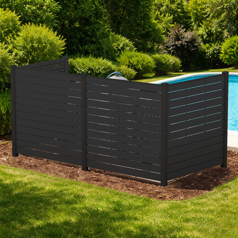 Kozyard Outdoor Trash Bin Enclosure - Stylish White Privacy Screen, Made of Durable Wood-Plastic Composite (WPC), Conceals Garbage Bins While Preserving Outdoor Aesthetic & Functionality
