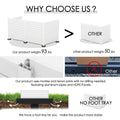 Kozyard heavy-duty outdoor privacy screen and AC unit fence enclosure features durable HDPE panels, reinforced aluminum posts, mortise and tenon connections and stable foot trays for dependable installation. This outdoor air conditioner screen provides a sturdy privacy fence solution for hiding HVAC units, trash cans, pool equipment and utilities in backyards, gardens, patios and residential outdoor spaces.