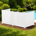 Kozyard Corner Poolside Privacy Screen - Space-Saving Corner Design, Durable Wood-Plastic Composite (WPC), Conceals Poolside Items & Boosts Backyard Privacy/Style
