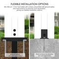Kozyard Outdoor Privacy Screen – All-aluminum rust-proof posts, durable PVC panels, long-lasting weather-resistant design, compared to rust-prone steel post alternatives for backyard use
