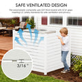 Kozyard Outdoor Privacy Screen for AC Unit Cover - Safe Ventilated Design, 3/4" Thick Wood-Plastic Composite (WPC) Boards with 3/16" Gaps, Meets U.S. Safety Standards for Outdoor Ventilation & Privacy Protection
