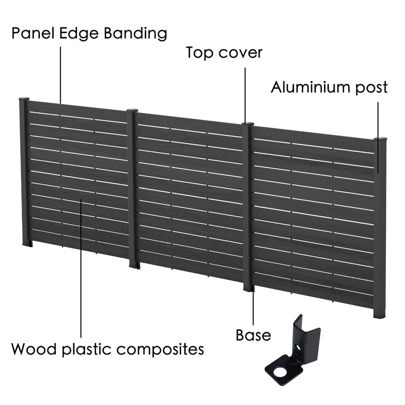 Kozyard 50"W x 47"H Outdoor Privacy Screens - Air Conditioner Fence Panels, Pool Equipment Enclosure, Trash Can Screens Fence Kit for Outside Backyard Patio