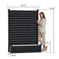 Kozyard Outdoor Privacy Fence Planter (50 5/8”W x 69 3/8”H x 18 3/8”D): Built-In Planter Box, Detachable Hooks, Durable Wood-Plastic Panels & Aluminum Posts – Space-Saving Outdoor Patio Decor.
