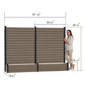 Kozyard Outdoor Privacy Fence Planter (101 1/8”W x 69 3/8”H x 18 3/8”D): Built-In Planter Box, Detachable Hooks, Durable Wood-Plastic Panels & Aluminum Posts – Space-Saving Outdoor Patio Decor.

