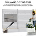 Kozyard Outdoor Vertical Garden Fence Planter: Soil-Saving Waterproof Planting Bags (Prevents Leakage) + Built-In Planter Box, Made of Durable Wood-Plastic Panels & Aluminum Posts – Perfect for Patio Planting.
