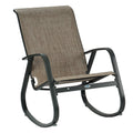 Kozyard blue outdoor rocking chair with breathable Textilene mesh seat, durable white aluminum frame, ergonomic armrests and smooth curved rocker base. Designed as a modern weather-resistant patio rocking chair, this comfortable outdoor chair is ideal for porch, balcony, poolside, deck, garden and backyard seating, providing relaxing support for reading, lounging and everyday outdoor leisure.