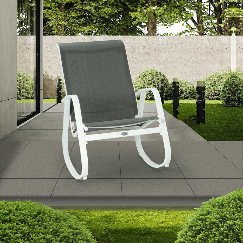 Kozyard Outdoor Contemporary Patio Rocking Sling Chair Beige