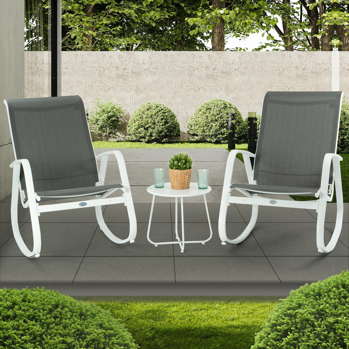 Rocking Chair Outdoor Patio Sling Rockers Kozyard 3-Piece Patio