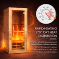 Kozyard Infrared Sauna – 270° surround dry heat, rapid heating up to 142°F, solid wood frame, balanced heat distribution for detox

