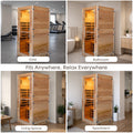 Kozyard Compact Infrared Sauna – Fits gym, bathroom, living room & apartment, solid wood build, versatile indoor dry heat therapy
