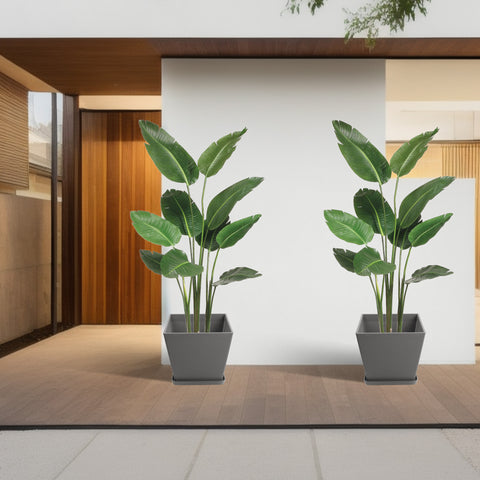 Kozyard Taper Planter Indoor Outdoor Plant Pots with Tray Collecting Water Backyard Planters