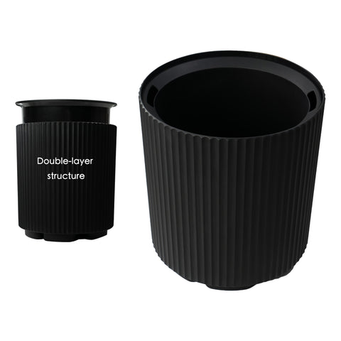 kozyard double-layer ribbed bucket structure, multi-functional container with separate inner and outer parts for versatile use