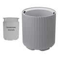 kozyard double-layer ribbed bucket structure, multi-functional container with separate inner and outer parts for versatile use