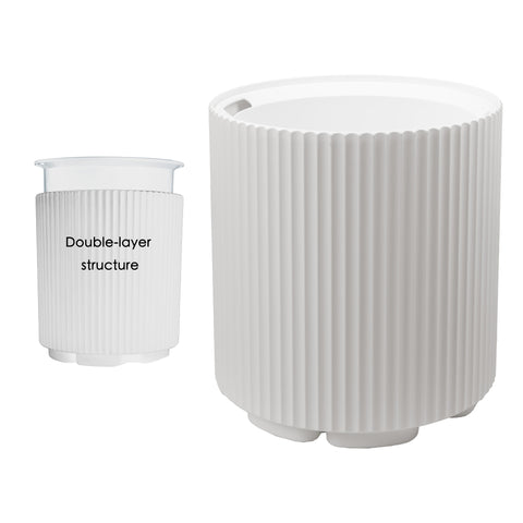 kozyard double-layer ribbed bucket structure, multi-functional container with separate inner and outer parts for versatile use