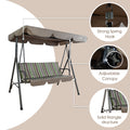 kozyard outdoor swing chair structure, strong spring hook, adjustable canopy, solid triangle frame, durable components for patio porch swing with cushion
