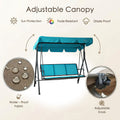 kozyard outdoor patio swing usage scenarios, 3-seat swing chair for patio, backyard, porch and poolside
