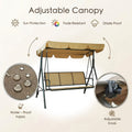 kozyard patio swing adjustable canopy, sun protection, fade-resistant, drizzle-proof waterproof fabric with adjustable knob

