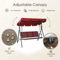 kozyard patio swing adjustable canopy, sun protection, fade-resistant, drizzle-proof waterproof fabric with adjustable knob
