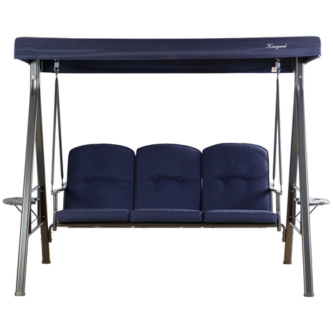 Kozyard 3 Person Outdoor Duluxe Patio Swing with Thick Comfortable Cushion