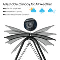 kozyard swing bed adjustable canopy, sun and rain protection, all-weather suitable outdoor patio swing bed with adjustable sunshade canopy
