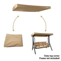 Kozyard Brenda 3 Person Outdoor Deluxe Patio Swing- Only Canopy Fabric (Beige, Red, Taupe, Grey)  Beige color is Pre-order, shipment is end of April.