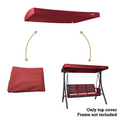 Kozyard Brenda 3 Person Outdoor Deluxe Patio Swing- Only Canopy Fabric (Beige, Red, Taupe, Grey)  Beige color is Pre-order, shipment is end of April.