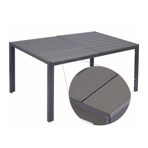 Kozyard Coolmen Outdoor Patio Dining Table with Powder-Coated Frame and Wood Like Laminate Table Top (3 Colors)