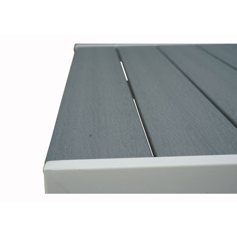 Kozyard Coolmen Outdoor Patio Dining Table with Powder-Coated Frame and Wood Like Laminate Table Top (3 Colors)