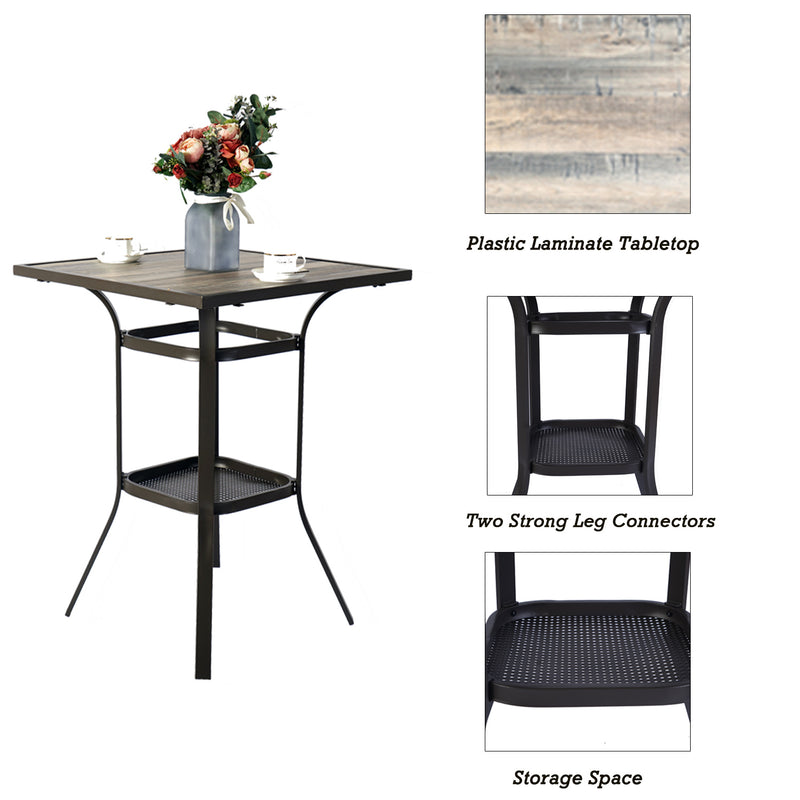 KOZYARD Outdoor Table - Features and Design
KOZYARD outdoor table with a plastic laminate tabletop, two strong leg connectors, and storage space, shown with decorative items. Ideal for outdoor use. Keywords: KOZYARD, outdoor table, plastic laminate, leg connectors, storage space
