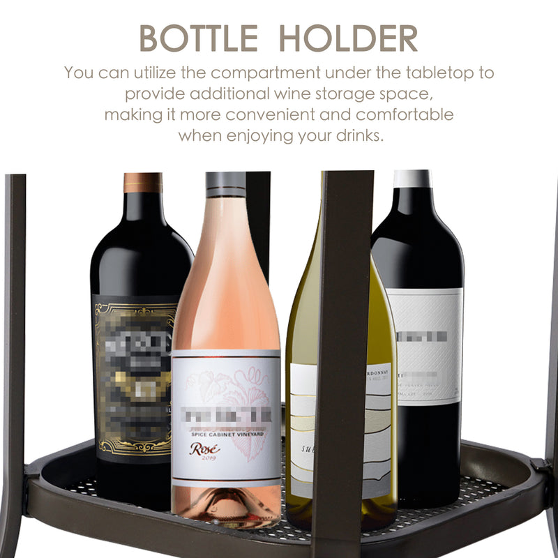 KOZYARD Outdoor Table - Bottle Holder Feature
Highlighting the bottle holder compartment of KOZYARD outdoor table, emphasizing its function as additional wine storage space for outdoor convenience. Keywords: KOZYARD, outdoor table, bottle holder, storage space
