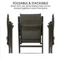 kozyard stackable folding patio chair, space-saving outdoor dining chair, aluminum alloy frame with textilene fabric, foldable and stackable design for easy storage, patio chair for outdoor garden use
