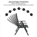 kozyard 7-position adjustable patio chair, folding outdoor recliner chair, aluminum frame with textilene material, multi-angle adjustable for sitting reclining, patio lounge chair for garden outdoor
