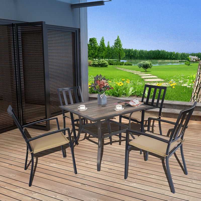 Kozyard Coolmen Outdoor Patio Dining Furniture Table (37"x37" Table)(2 Colors)