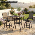 kozyard outdoor bar height table, patio pub table with marble-look tabletop, metal frame and 2-tier storage, ideal for backyard bar stools (chairs not included)
