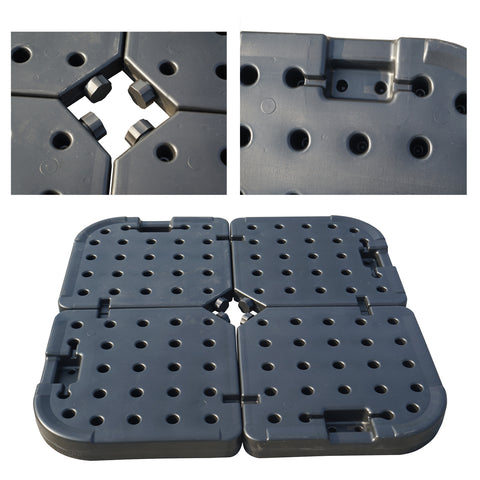 Kozyard Patio Umbrella Base Water & Sand Filled Square 41"x41"  Holds up to 210LB Water & Sand