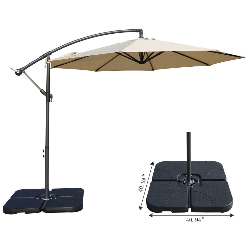 Kozyard Outdoor Large Umbrella Base/Stand Heavy Duty Universal Design for Weighted Commercial or Residential Patio & Deck Big Mobile Sun Shade