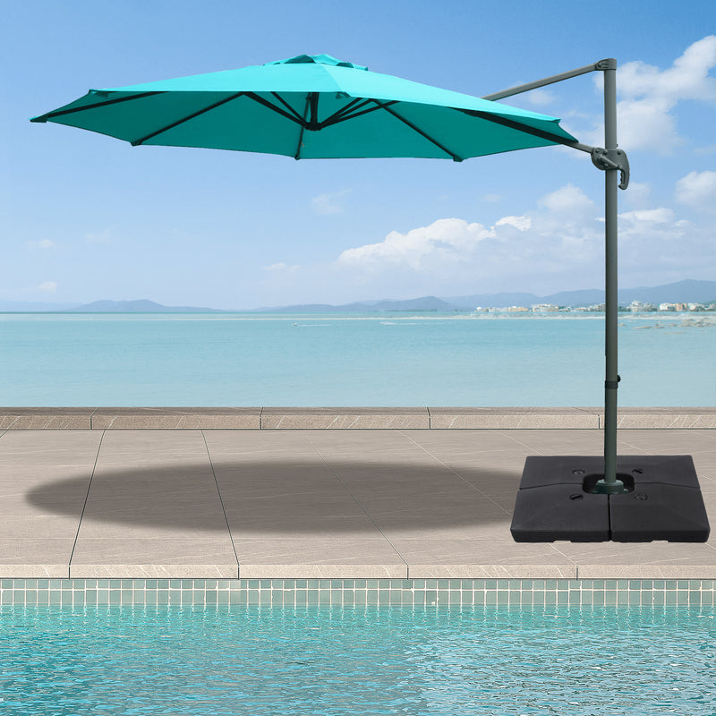 Kozyard Outdoor Large Umbrella Base/Stand Heavy Duty Universal Design for Weighted Commercial or Residential Patio & Deck Big Mobile Sun Shade
