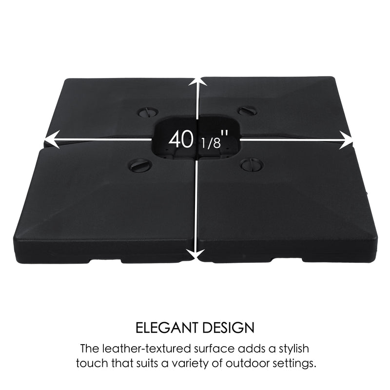 Kozyard Outdoor Large Umbrella Base/Stand Heavy Duty Universal Design for Weighted Commercial or Residential Patio & Deck Big Mobile Sun Shade