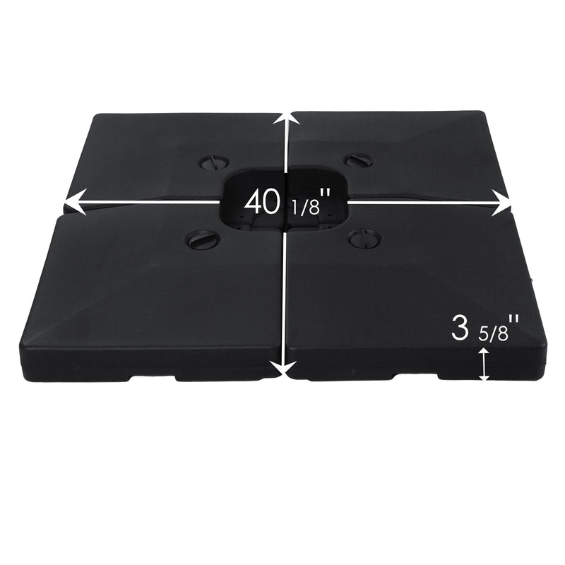 Kozyard Outdoor Large Umbrella Base/Stand Heavy Duty Universal Design for Weighted Commercial or Residential Patio & Deck Big Mobile Sun Shade
