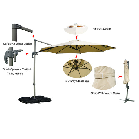 le conte metz 10 ft. offset hanging patio umbrella Kozyard 10' Large Outdoor Umbrella, Cantilever Market Style without Base Included, Ideal for Balcony, Patio Table, Garden Terrace Find the perfect angle Aoodor 10ft. Offset Hanging Umbrella