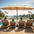 Kozyard Patio Umbrella – Spacious Double Canopy for Family Poolside Shade, Sturdy Metal Frame & UV-Protective Fabric, Perfect for Outdoor Gatherings & Relaxation
