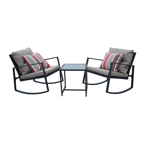 Kozyard Moana Outdoor 3-Piece Rocking Wicker Bistro Set – Kozyard LLC.
