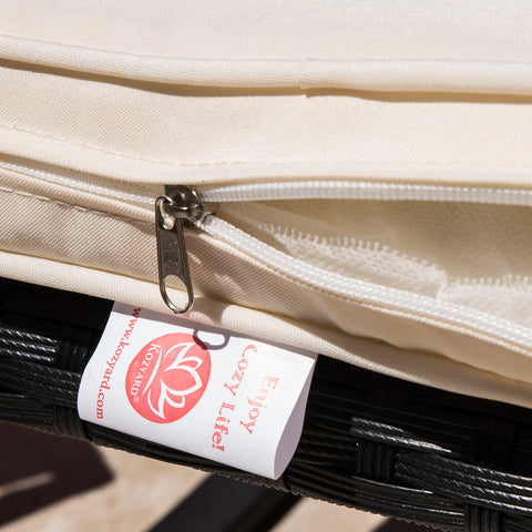 Kozyard Moana Outdoor 3-Piece Rocking Wicker Bistro Set