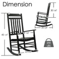 Kozyard white wooden rocking chair dimensions and 250 lbs heavy duty weight capacity guide for patio porch furniture.