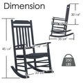 Kozyard white wooden rocking chair dimensions and 250 lbs heavy duty weight capacity guide for patio porch furniture.